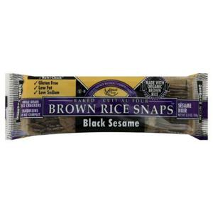 Edward & Sons Brown Rice Snaps, Black Sesame