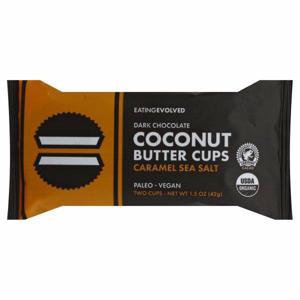 EatingEvolved Coconut Butter Cups, Dark Chocolate, Caramel Sea Salt