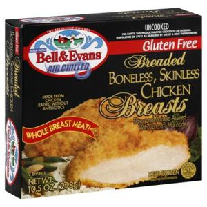 Bell & Evans Chicken Breasts, Breaded, Boneless, Skinless