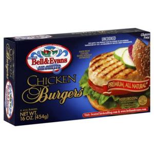 Bell & Evans Burgers, Chicken