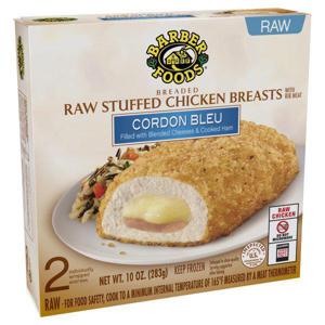 Barber Foods Stuffed Chicken Breasts Cordon Bleu, 2 Count