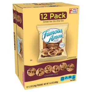 FAMOUS AMOS Cookies Bite-Size Cookies, Chocolate Chip, Grab 'N' Go