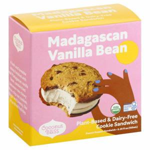 Coconut Bliss Frozen Desert Sandwich, Madagascan Vanilla Bean