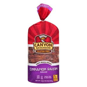 Canyon Bakehouse Bread, Gluten Free, Cinnamon Raisin