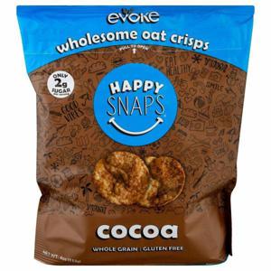 Evoke Happy Snaps Oat Crisps, Wholesome, Cocoa