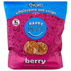 Evoke Happy Snaps Oat Crisps, Berry, Wholesome