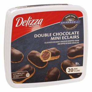 Delizza Patisserie Mini Eclairs, Ghirardelli Double Chocolate