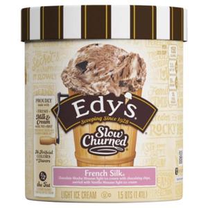 Edy's Slow Churned Ice Cream, Light, French Silk