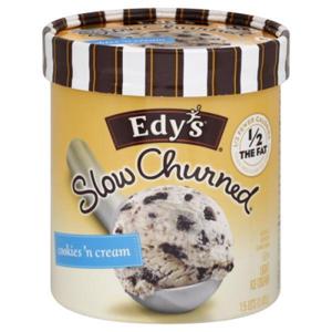 Edy's Slow Churned Ice Cream, Cookies 'N Cream, Light