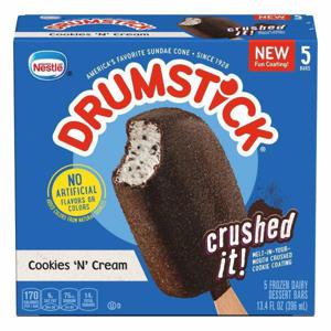 Drumstick Frozen Dairy Dessert Bars, Cookies 'N' Cream, 5 Pack