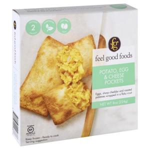 Feel Good Foods Breakfast Pockets, Potato, Egg & Cheese