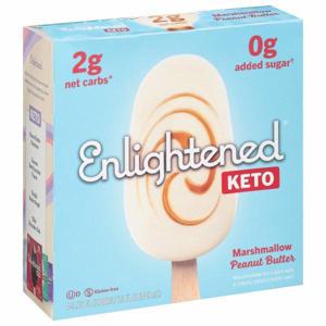 Enlightened Keto Ice Cream Bars, Marshmallow Peanut Butter