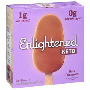 Enlightened Keto Ice Cream Bars, Dark Chocolate