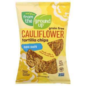 From The Ground Up Tortilla Chips, Cauliflower, Grain Free, Sea Salt