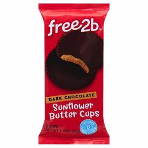 Free2B Sunflower Butter Cups, Dark Chocolate