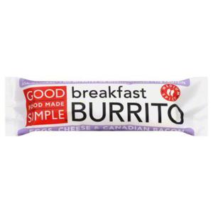 Good Food Made Simple Breakfast Burrito, Eggs, Cheese & Canadian Bacon, Medium Spicy