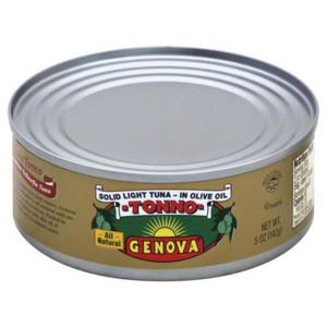 Genova Tuna, Tonno, Solid Light, Premium Yellowfin, in Olive Oil