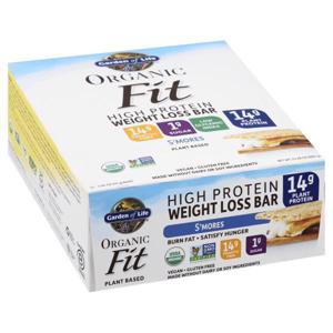 Garden Of Life Organic Fit Weight Loss Bars, High Protein, S'mores