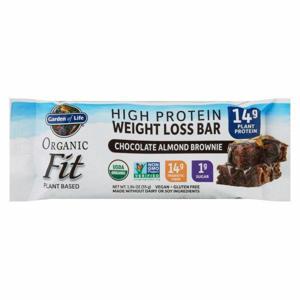 Garden of Life Organic Fit Weight Loss Bar, High Protein, Chocolate Almond Brownie