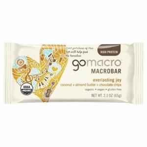 GoMacro Macrobar, Everlasting Joy, Coconut + Almond Butter + Chocolate Chips