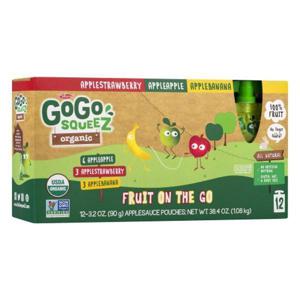 GOGO SQUEEZ Applesauce, Organic, Applestrawberry/Appleapple/Applebanana