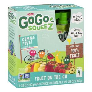 GOGO SQUEEZ Applesauce, Gimme Five, 4 Pack