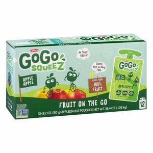 GOGO SQUEEZ Apple Sauce, Apple Apple, 12 Pack