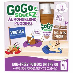 GoGo Squeez Almond Blend Pudding, Vanilla, 4 Pack