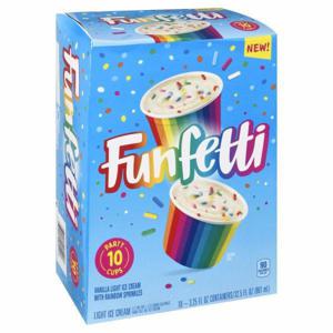 Funfetti Ice Cream, Light, Vanilla, with Rainbow Sprinkles