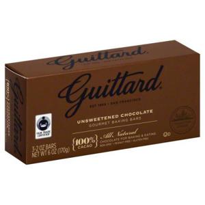 Guittard Baking Bars, Gourmet, Unsweetened Chocolate