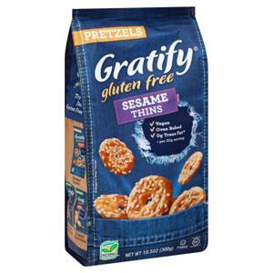 Gratify Pretzels, Gluten Free, Sesame Thins