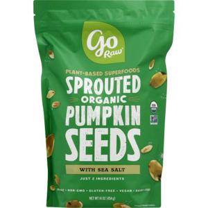 GO RAW Pumpkin Seeds, with Sea Salt, Organic, Sprouted