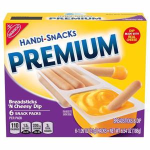 Handi-Snacks Breadsticks ‘N Cheesy Dip, Premium, Snack Packs