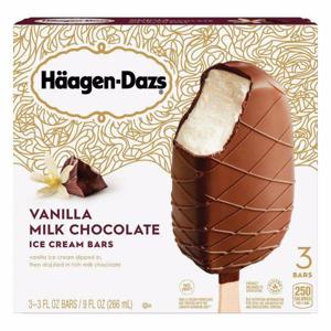 Haagen-Dazs Ice Cream Bars, Vanilla Milk Chocolate, 3 Pack