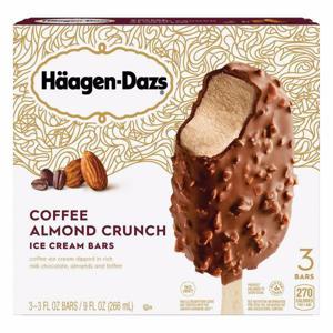 Haagen-Dazs Ice Cream Bars, Coffee Almond Crunch,