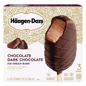 Haagen-Dazs Ice Cream Bars, Chocolate Dark Chocolate, 3 Pack