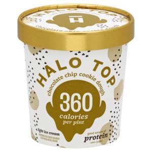 Halo Top Ice Cream, Light, Chocolate Chip, Cookie Dough