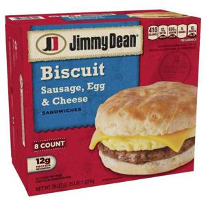 JIMMY DEAN Sausage, Egg & Cheese Biscuit Sandwiches, 8 Count (Frozen)