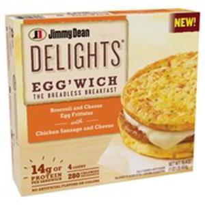 JIMMY DEAN Delights Broccoli Cheese Egg'wich, 4 Count