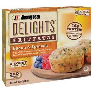 JIMMY DEAN Bacon and Spinach Frittatas (Frozen)