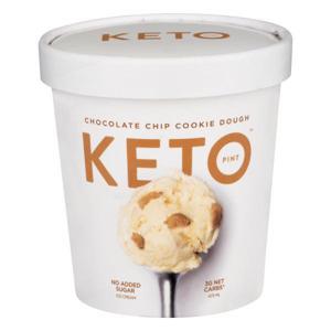 Keto Ice Cream, Chocolate Chip Cookie Dough