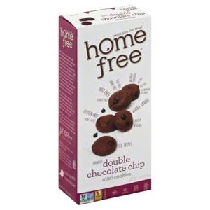 Homefree Cookies, Mini, Crunchy, Double Chocolate Chip