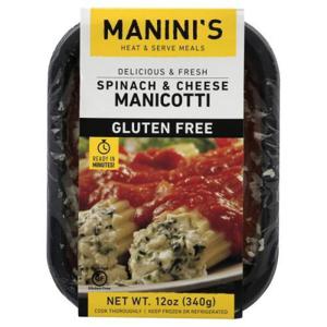 Manini's Heat & Serve Manicotti, Gluten Free, Spinach & Cheese