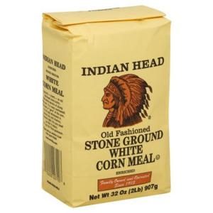 Indian Head Corn Meal, Old Fashioned Stone Ground White