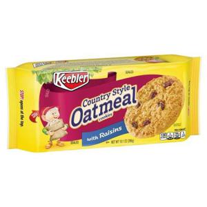 KEEBLER Cookies Cookies, Country Style Oatmeal Cookies with Raisins