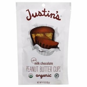 JUSTIN'S Peanut Butter Cups, Organic, Milk Chocolate, Mini