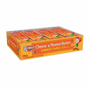 Keebler Crackers Keebler Sandwich Crackers, Cheese and Peanut Butter, Just Grab N' Go Single Serve, 8ct 11oz