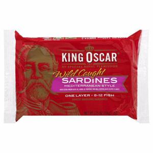 King Oscar Sardines, Mediterranean Style, Wild Caught