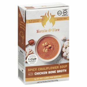 Kettle & Fire Spicy Cauliflower Soup, Keto, Chicken Bone Broth