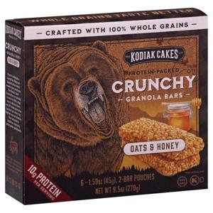 Kodiak Cakes Granola Bars, Oats & Honey, Crunchy